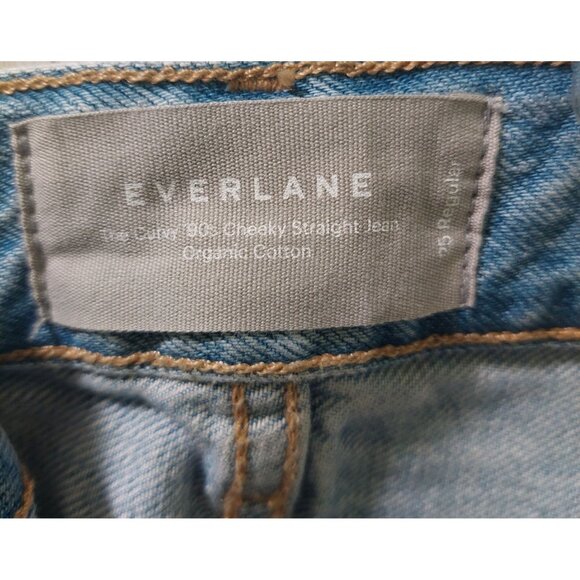 Everlane Women's Curvy '90s Cheeky Straight Jeans High Rise  Sunbleached Sz 25 - Picture 6 of 10